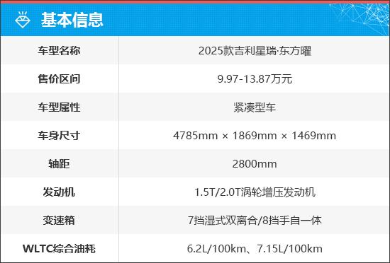 質選車:吉利星瑞·東方曜煥新而來再搶先機-有駕 質選車:吉利星瑞·東方曜煥新而來再搶先機-有駕