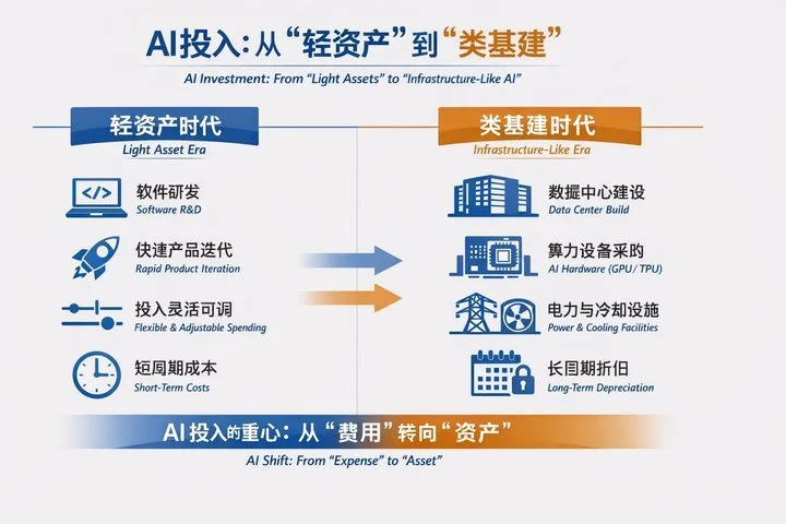 AI把競(jìng)爭(zhēng)從輕資產(chǎn)推向類基建